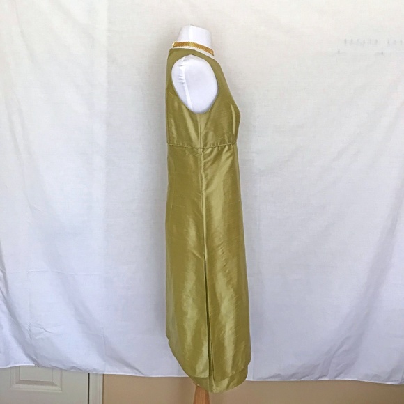 Gold Sleeveless Shift Dress by Jean Michel - Picture 3 of 8